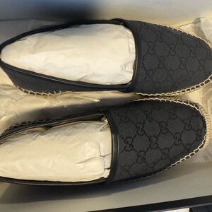 Gucci Black Monogram Loafers